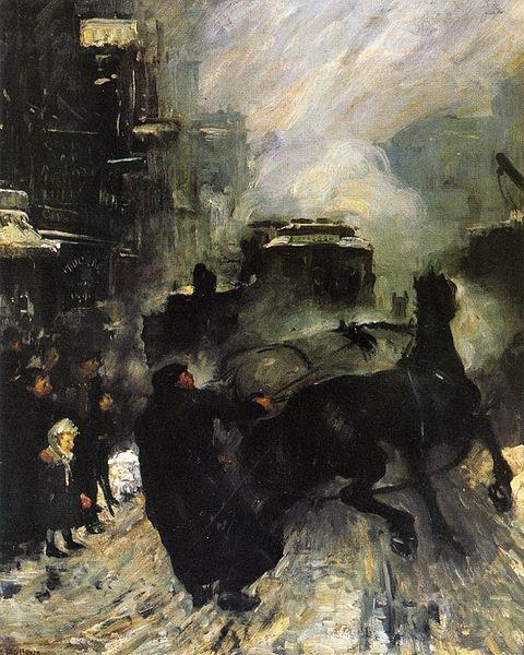 George Wesley Bellows Steaming Streets France oil painting art